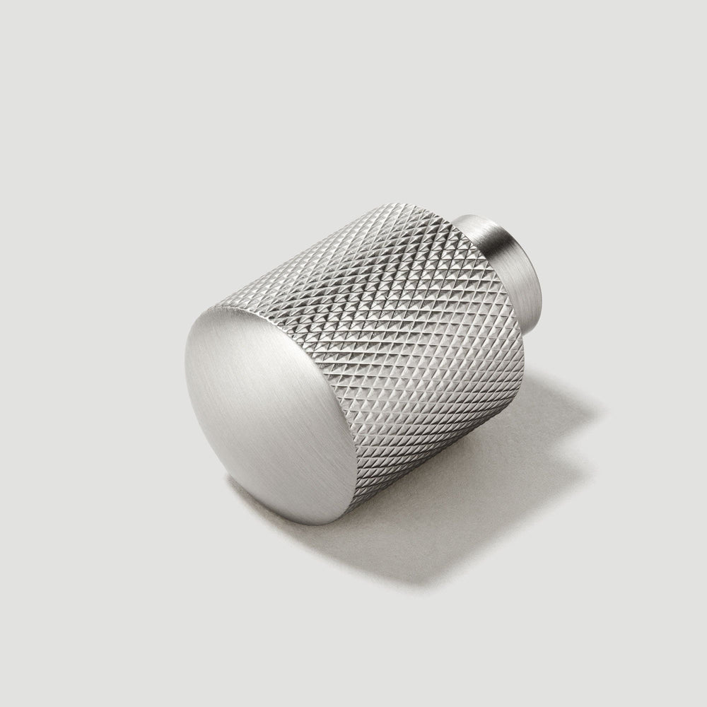 FRANKLIN Knurled Button Cabinet Knob - Stainless Steel