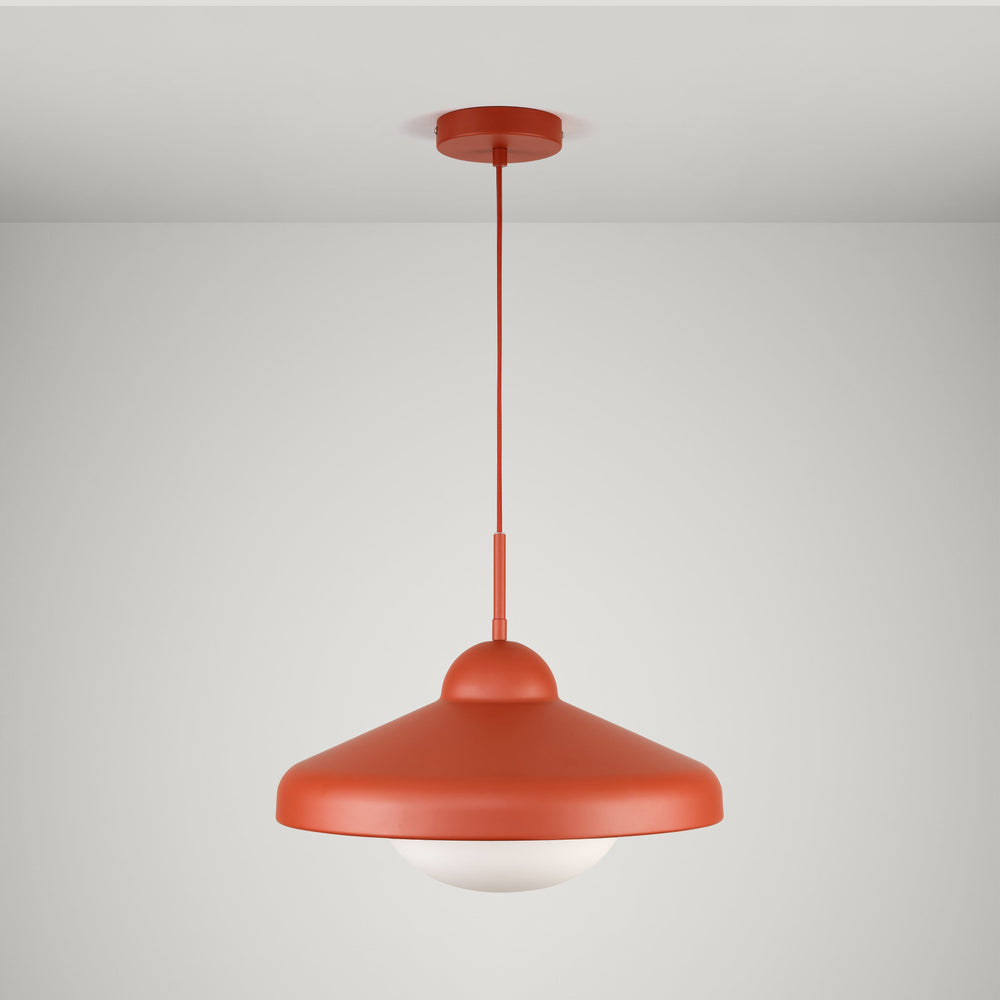 FREYA Pendant Ceiling Light - Rust Red