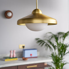 Plank Hardware freya pendant shade light brass 45602693054743