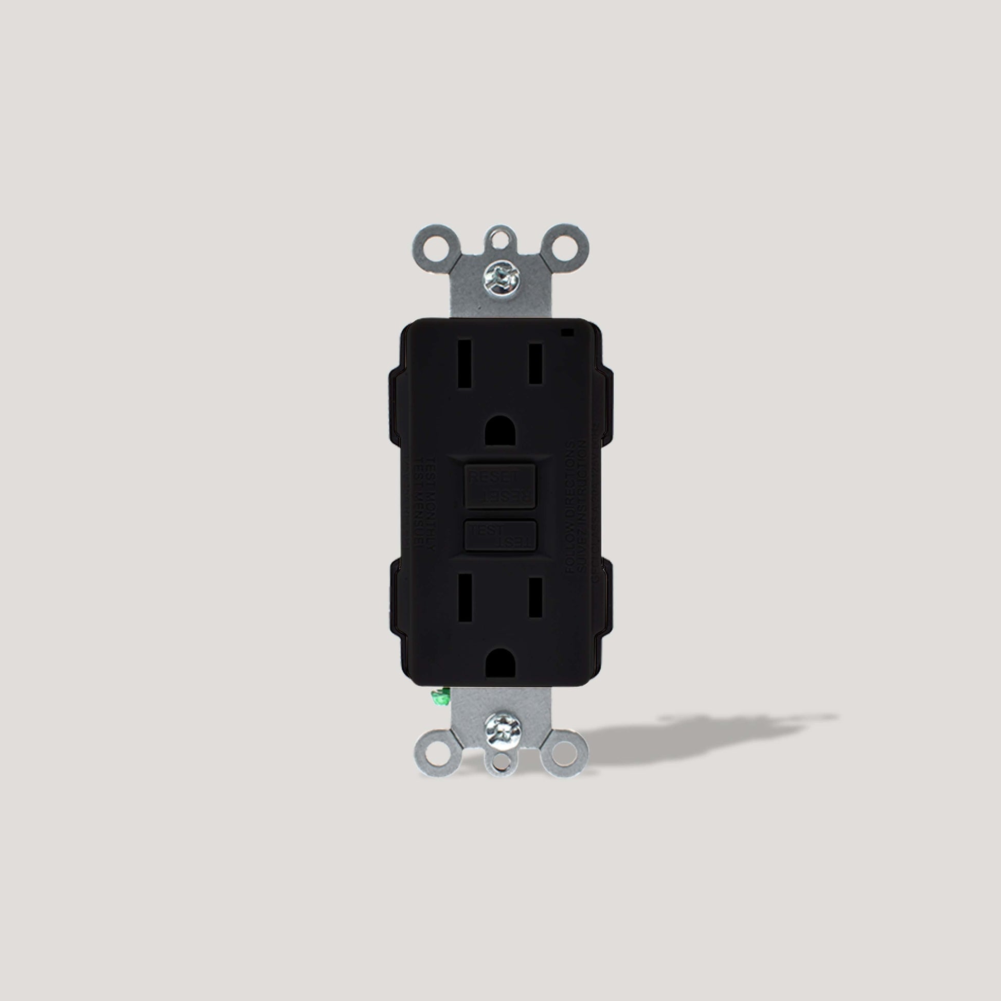 Plank Hardware GFCI Power Outlet 15A - Black