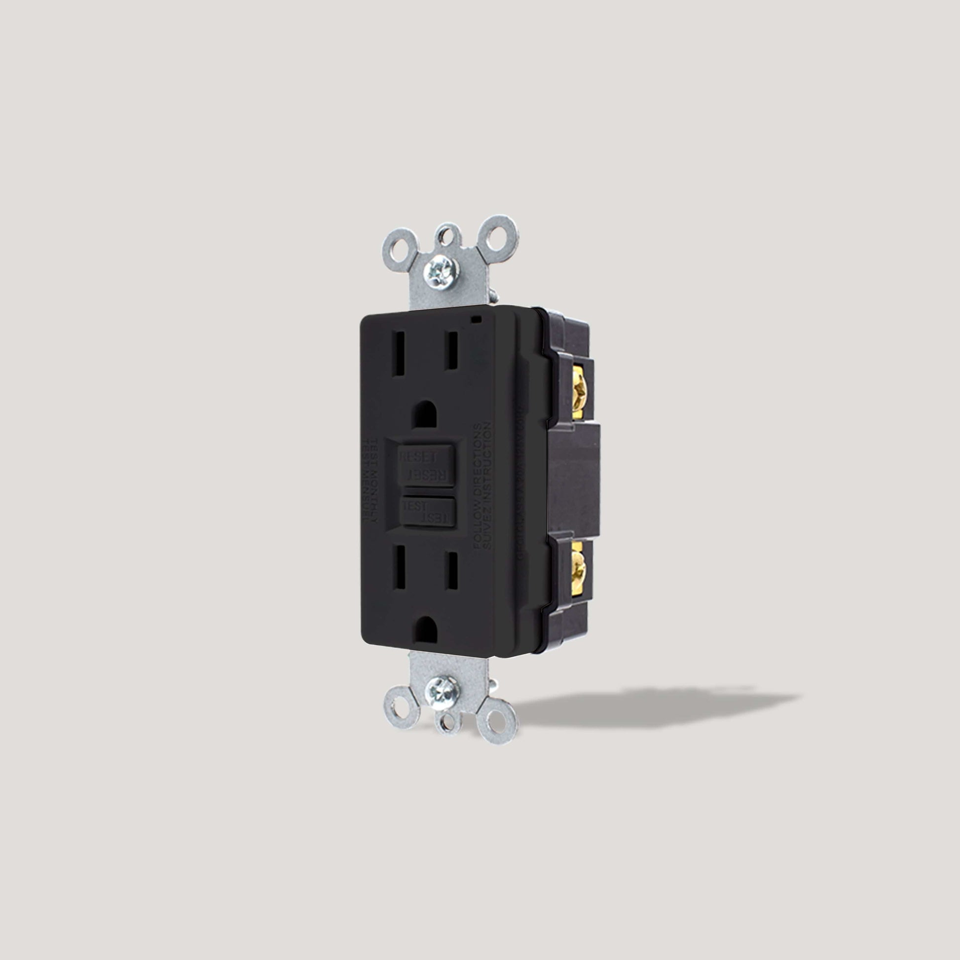 Plank Hardware GFCI Power Outlet 15A - Black
