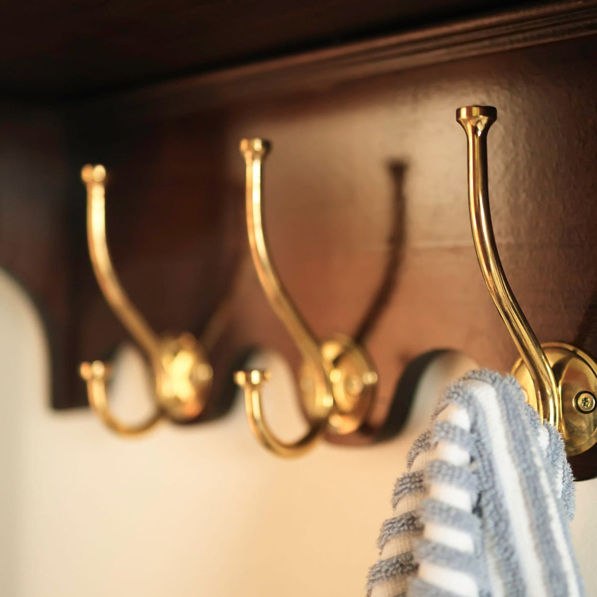 Plank Hardware GRAYSON Double Hook - Unlacquered Brass