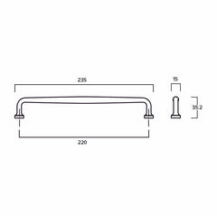 Plank Hardware GRAYSON Pull - Polished Nickel