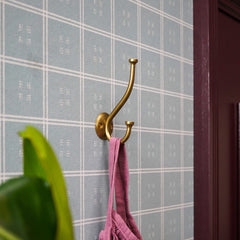 Plank Hardware GRAYSON Shaker Double Fixing Hook - Aged Brass