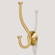 Plank Hardware GRAYSON Shaker Double Fixing Hook - Brass