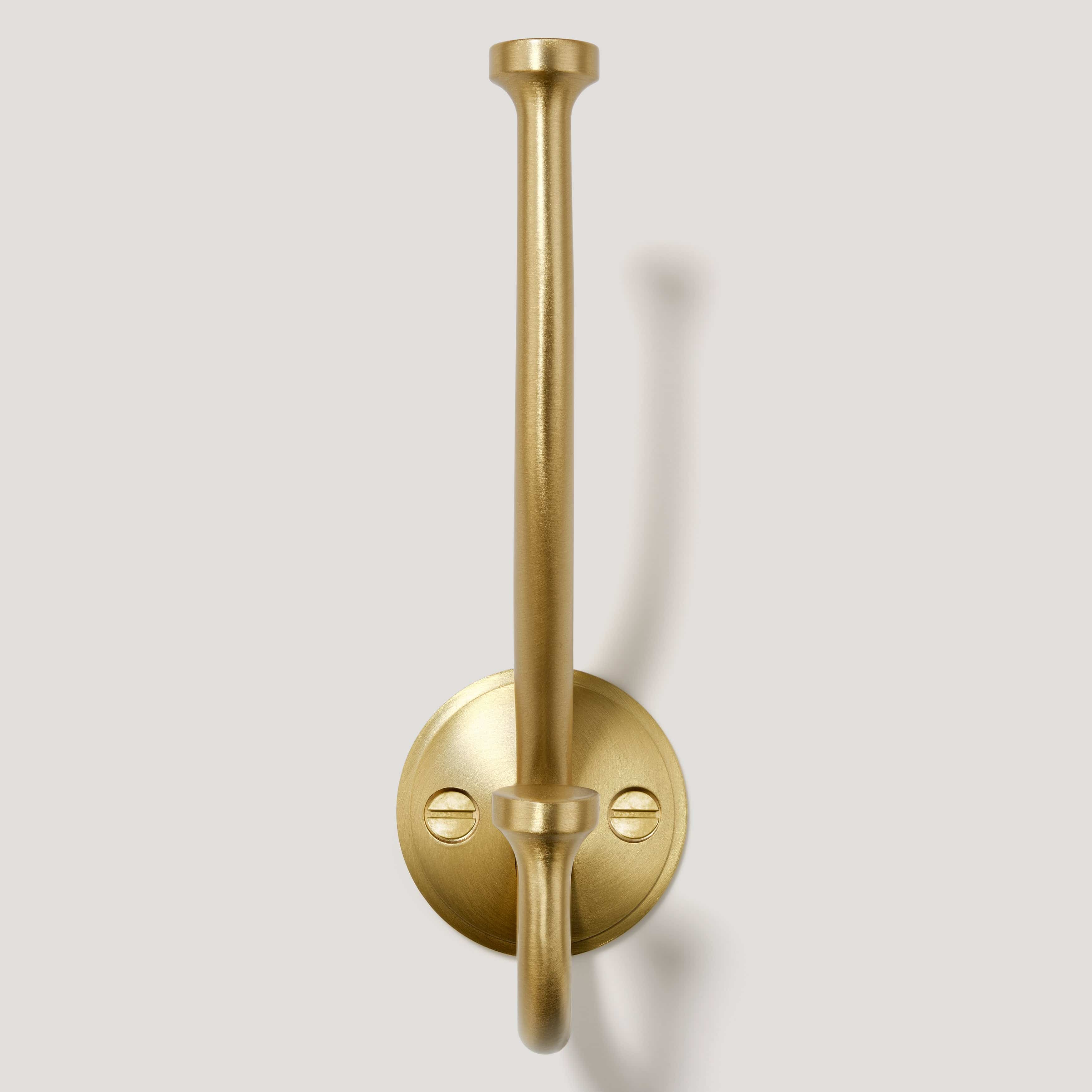 Plank Hardware GRAYSON Shaker Double Fixing Hook - Brass