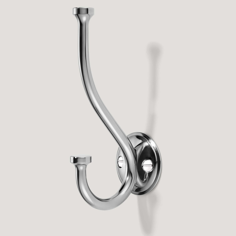GRAYSON Shaker Double Fixing Hook - Polished Nickel