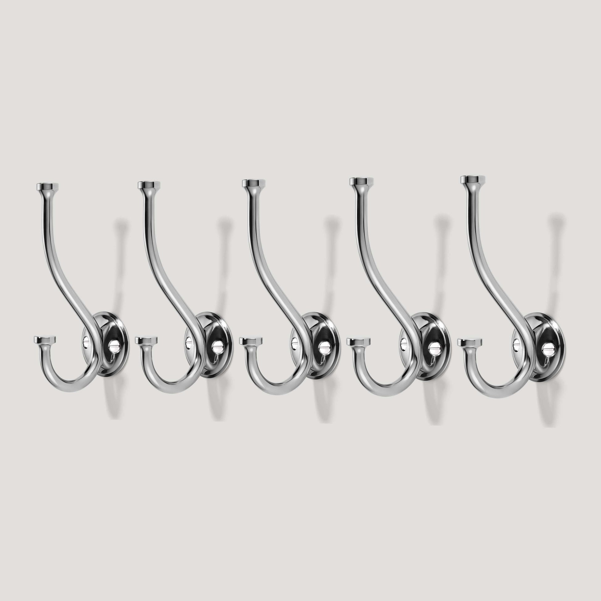 Plank Hardware GRAYSON Shaker Double Fixing Hook - Polished Nickel