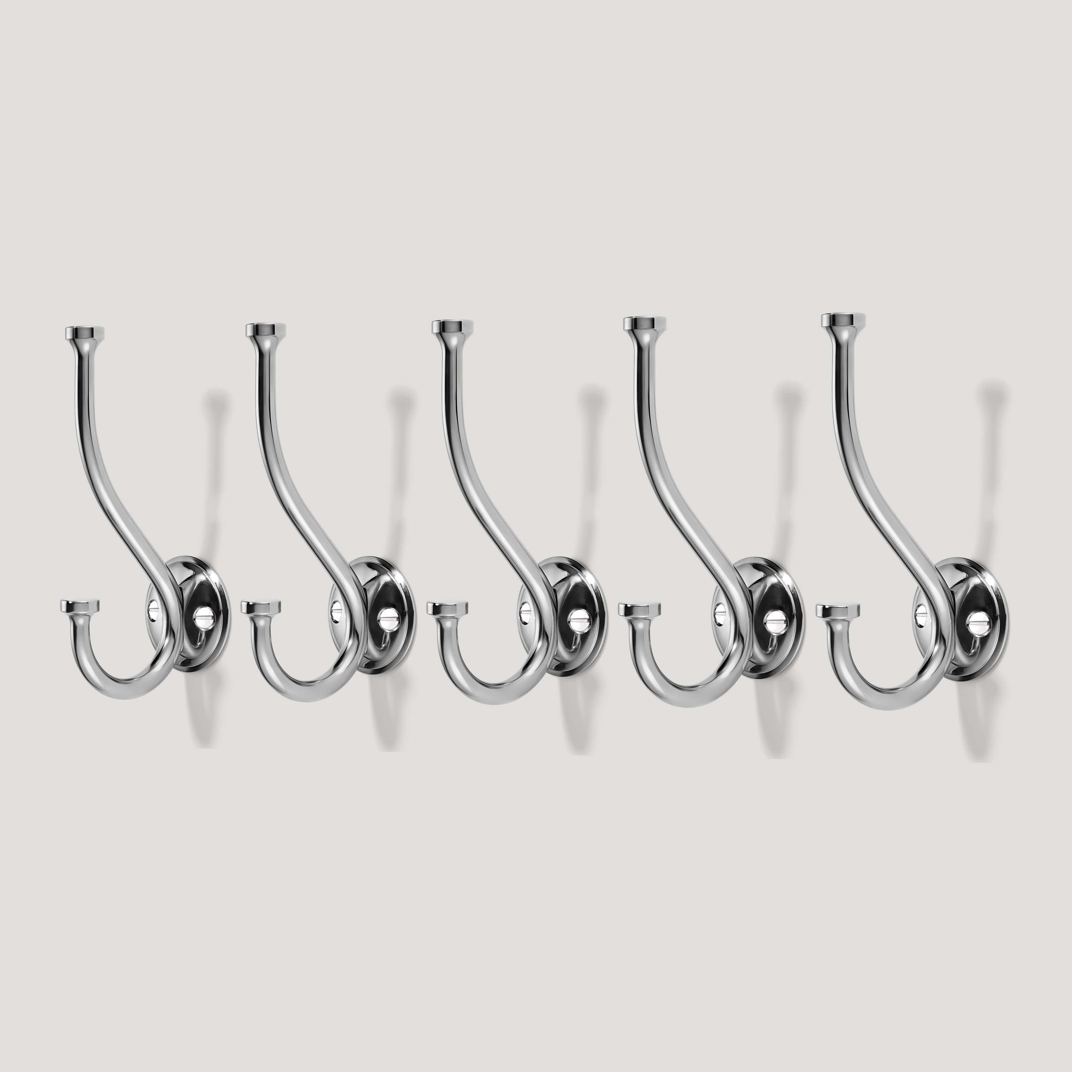 Plank Hardware GRAYSON Shaker Double Fixing Hook - Polished Nickel