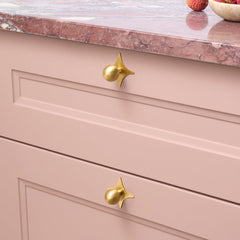 Plank Hardware HALLEY Ball Cabinet Knob - Brass