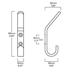 Plank Hardware hoffman tapered top hook antique brass 43034013499671