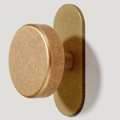 Plank Hardware Hook with Backplate GRAYSON Shaker Hook - Aged Brass