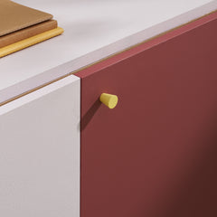 Plank Hardware hubble tapered cabinet knob lemon yellow 42588393767191