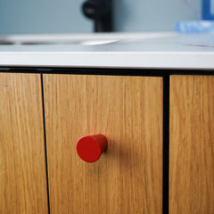 Plank Hardware HUBBLE Tapered Cabinet Knob - Red