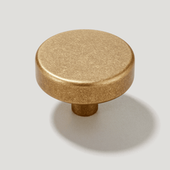 Plank Hardware HUDSON Shaker Cabinet Knob - Aged Brass
