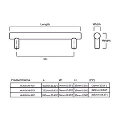 Plank Hardware hudson t bar pull aged brass 44049335812375