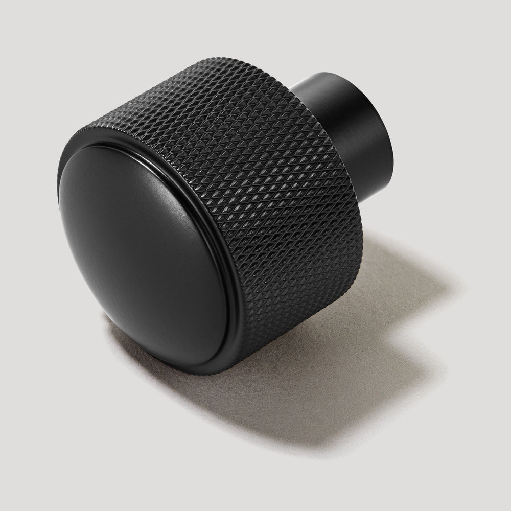 HUMBOLDT Knurled Button Cabinet Knob - Black