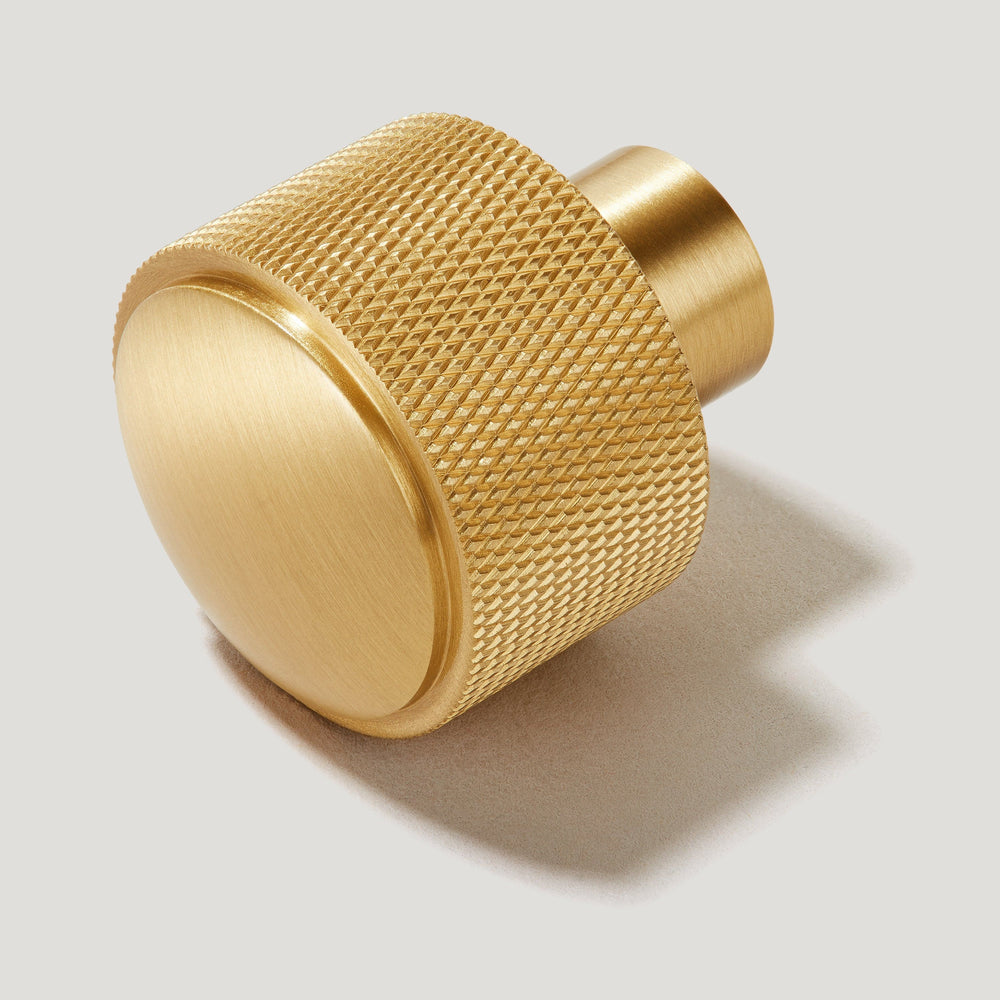 HUMBOLDT Knurled Button Cabinet Knob - Brass