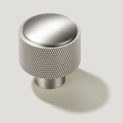 Plank Hardware HUMBOLDT Knurled Button Cabinet Knob - Stainless Steel