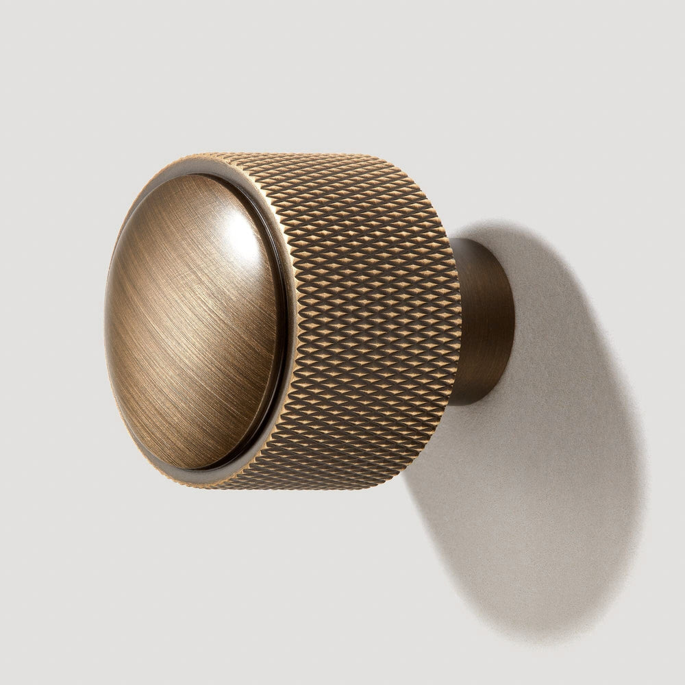 HUMBOLDT Knurled Button Wall Hook - Antique Brass