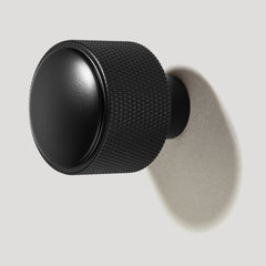 Plank Hardware HUMBOLDT Knurled Button Wall Hook - Black