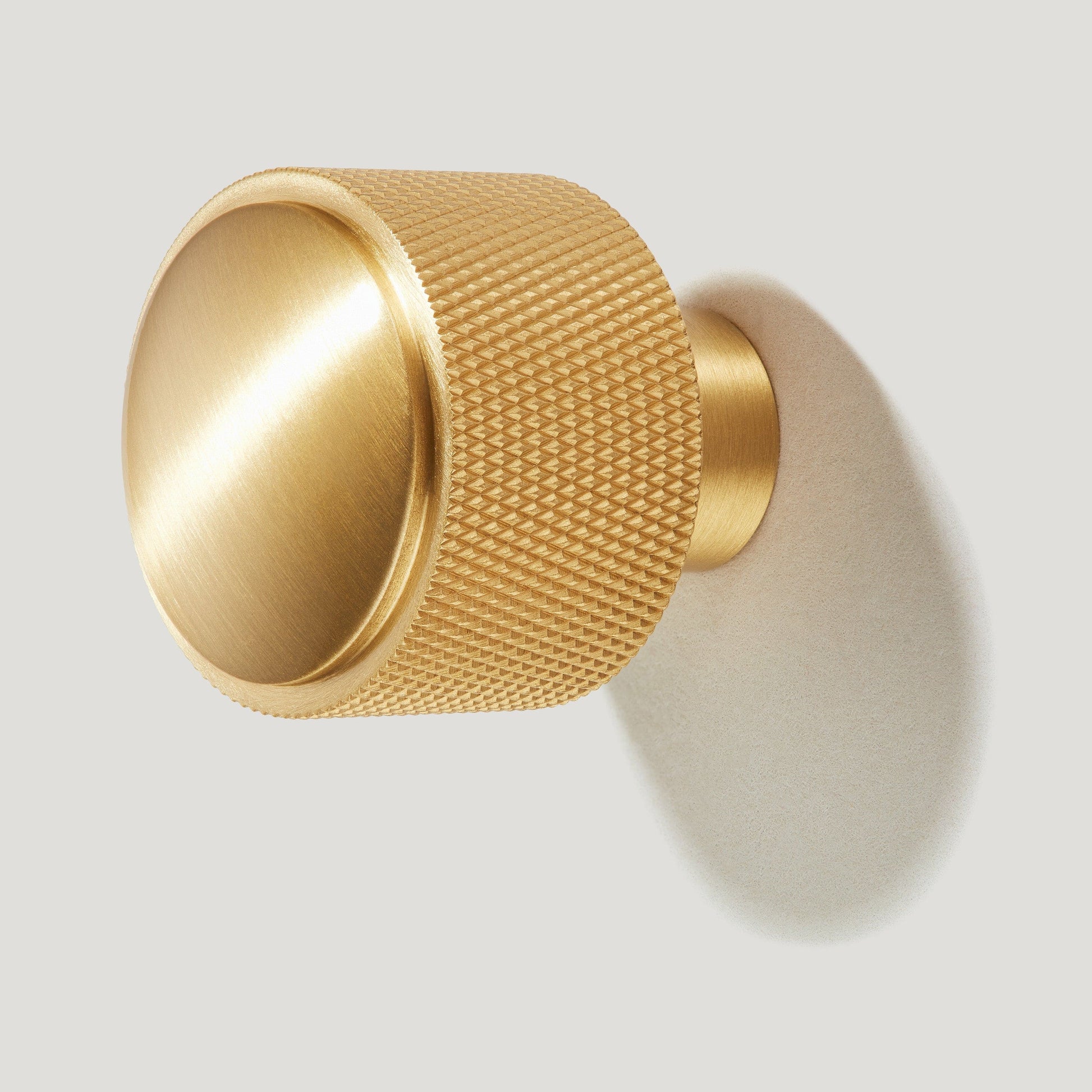 Plank Hardware HUMBOLDT Knurled Button Wall Hook - Brass