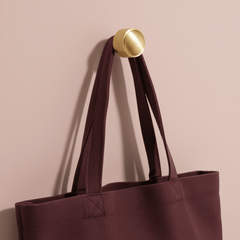 Plank Hardware HUMBOLDT Knurled Button Wall Hook - Brass