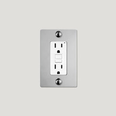 Plank Hardware JASPER 1G 15A GFCI Outlet - Polished Nickel