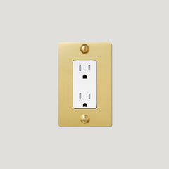 JASPER 1G 15A Outlet - Brass
