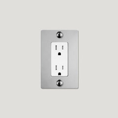 Plank Hardware JASPER 1G 15A Outlet - Polished Nickel