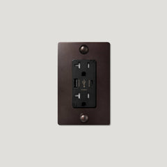 JASPER 1G 20A USB Outlet - Blackened Bronze