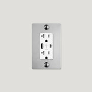 Plank Hardware JASPER 1G 20A USB Outlet - Polished Nickel