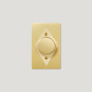 Plank Hardware JASPER 1G Diamond Dimmer Switch - Brass / Unlacquered Brass