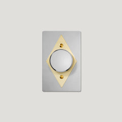 Plank Hardware JASPER 1G Diamond Dimmer Switch - Polished Nickel / Unlacquered Brass