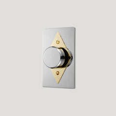 Plank Hardware JASPER 1G Diamond Dimmer Switch - Polished Nickel / Unlacquered Brass