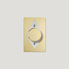 Plank Hardware JASPER 1G Diamond Dimmer Switch - Unlacquered Brass / Polished Nickel