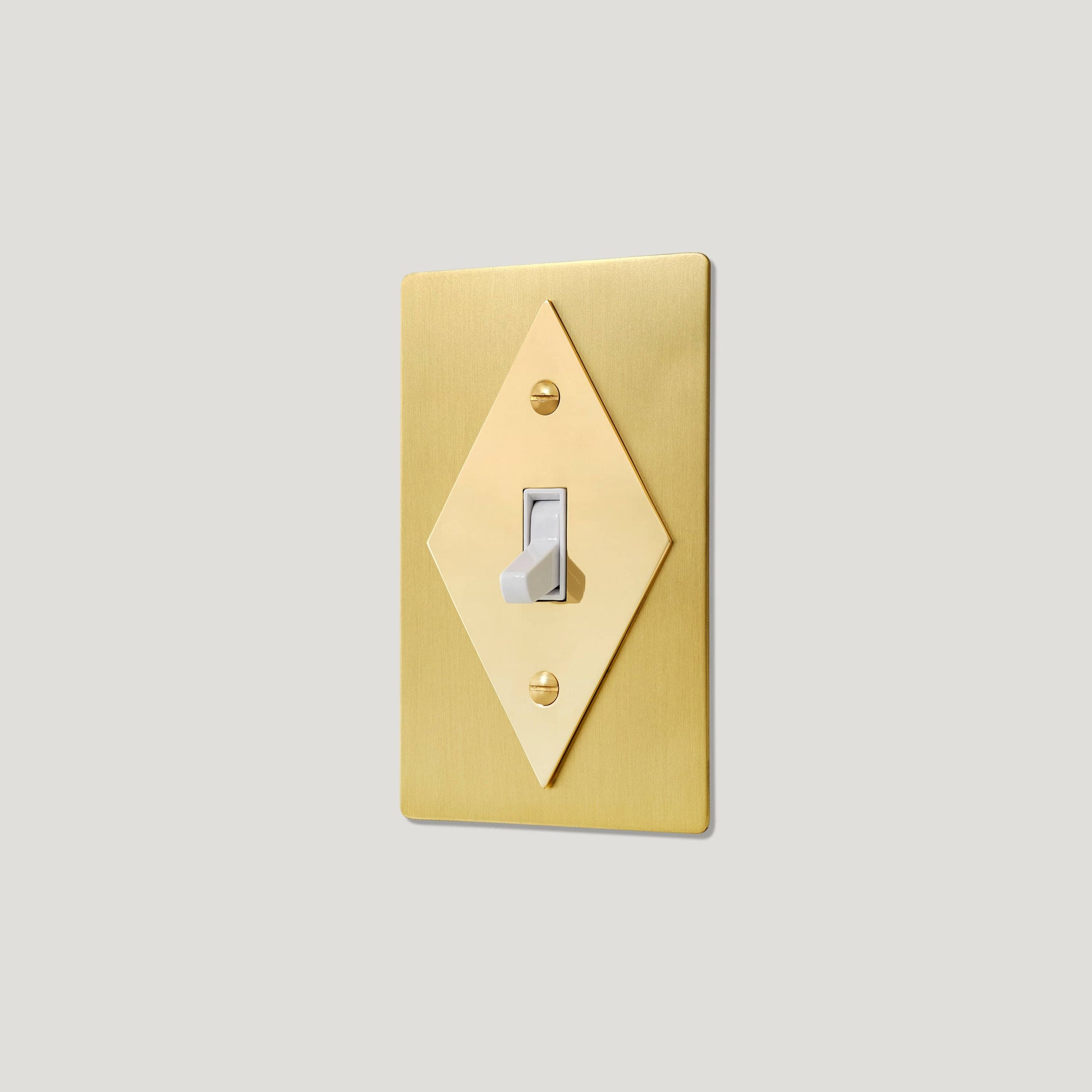 Plank Hardware JASPER 1G Diamond Toggle Switch - Brass / Unlacquered Brass