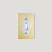 Plank Hardware JASPER 1G Diamond Toggle Switch - Unlacquered Brass / Polished Nickel