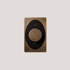 Plank Hardware JASPER 1G Oval Dimmer Switch - Antique Brass / Blackened Bronze