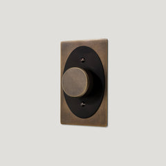 Plank Hardware JASPER 1G Oval Dimmer Switch - Antique Brass / Blackened Bronze