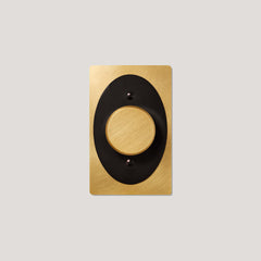 Plank Hardware JASPER 1G Oval Dimmer Switch - Heritage Brass / Blackened Bronze