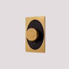 Plank Hardware JASPER 1G Oval Dimmer Switch - Heritage Brass / Blackened Bronze