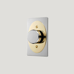 Plank Hardware JASPER 1G Oval Dimmer Switch - Polished Nickel / Unlacquered Brass