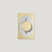Plank Hardware JASPER 1G Oval Dimmer Switch - Unlacquered Brass / Polished Nickel