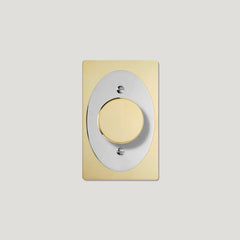 Plank Hardware JASPER 1G Oval Dimmer Switch - Unlacquered Brass / Polished Nickel