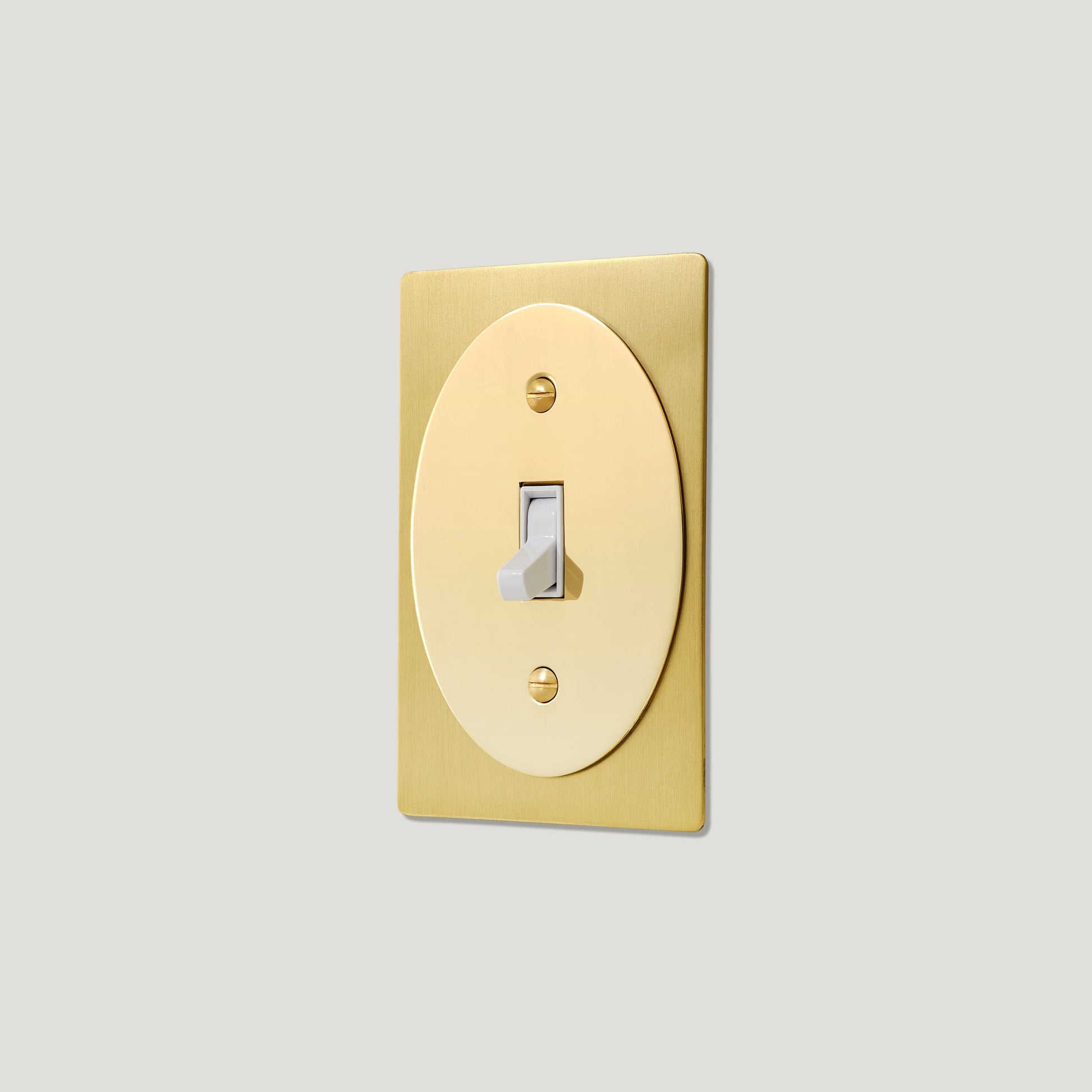 Plank Hardware JASPER 1G Oval Toggle Switch - Brass / Unlacquered Brass
