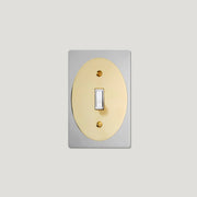 Plank Hardware JASPER 1G Oval Toggle Switch - Polished Nickel / Unlacquered Brass