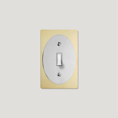 Plank Hardware JASPER 1G Oval Toggle Switch - Unlacquered Brass / Polished Nickel