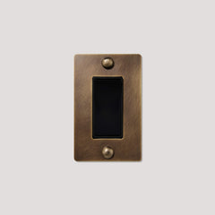 JASPER 1G Rocker Light Switch - Antique Brass