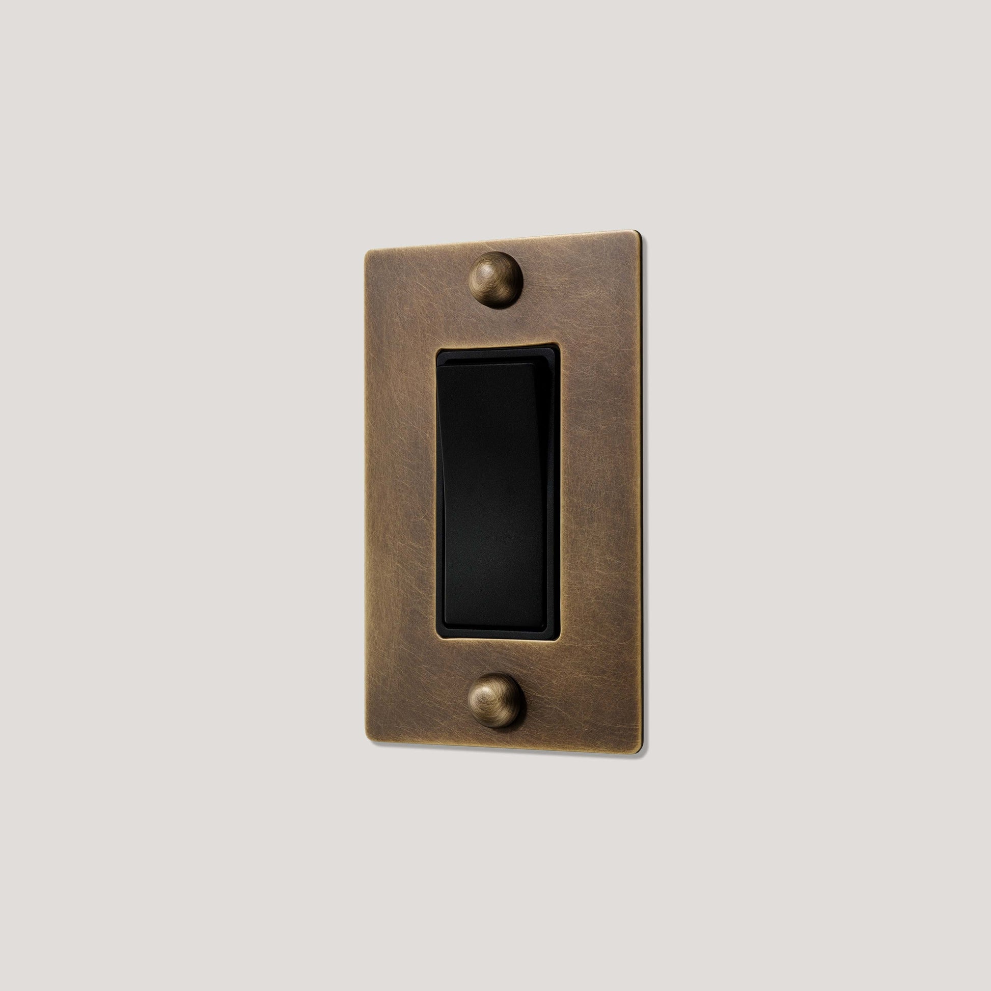 Plank Hardware JASPER 1G Rocker Switch - Antique Brass